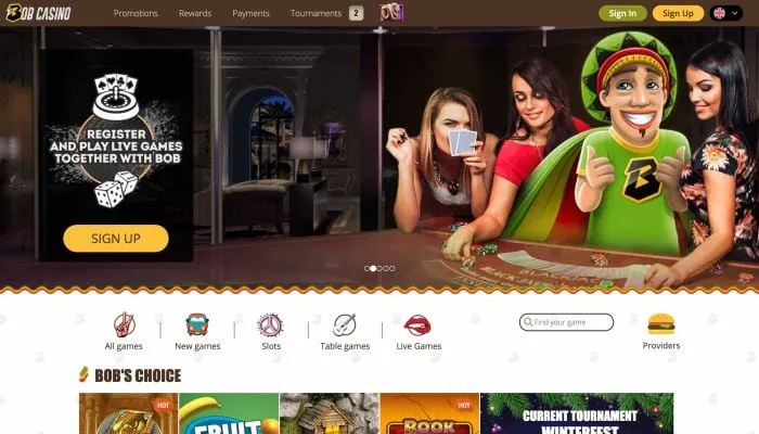 Bob Casino Review Header