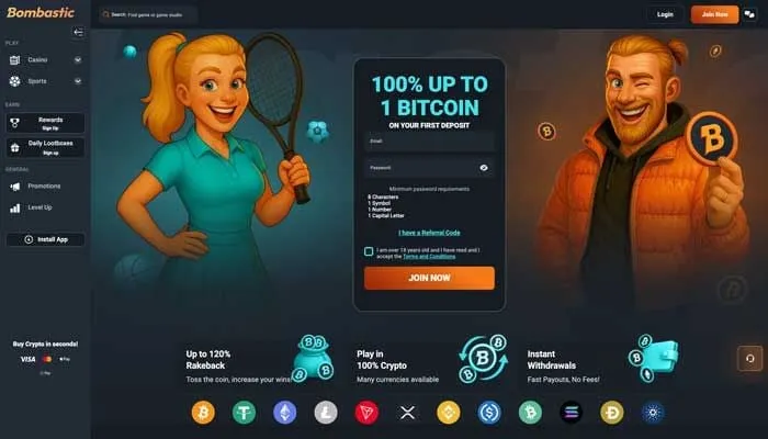 Bombastic Casino Review Header