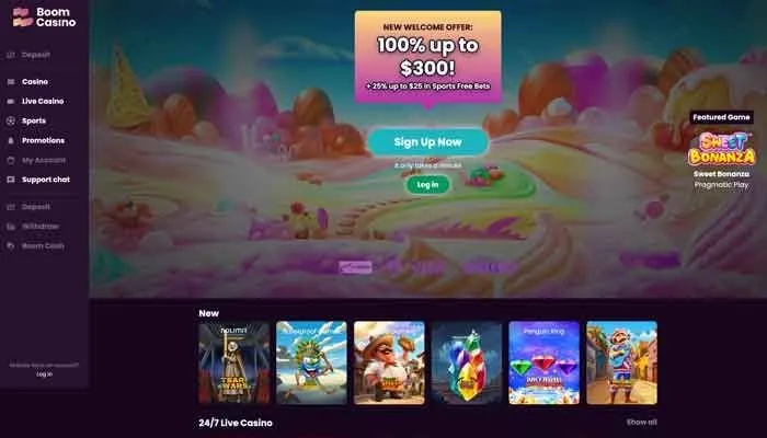 Boom Casino Review Header
