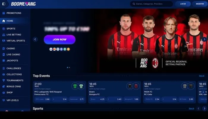 Boomerang-bet Casino Review Header