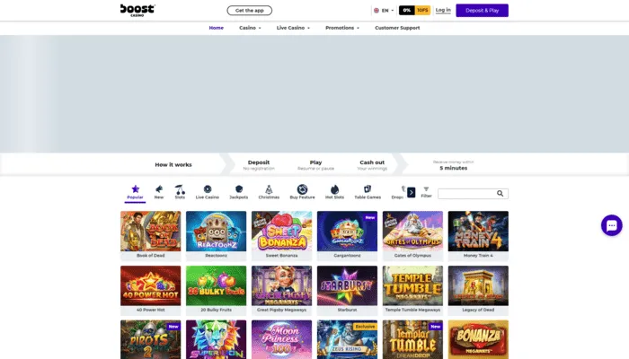 Boost Casino Review Header