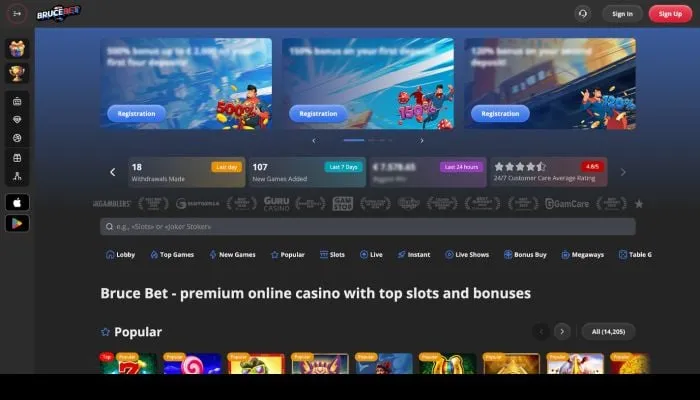 BruceBet Casino Review Header