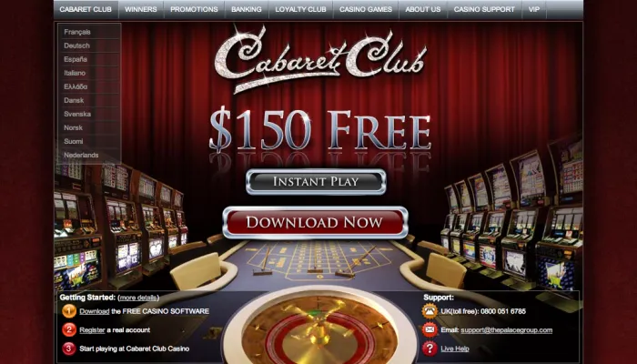 Cabaret Club Casino Review Header