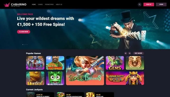 Cabarino Casino Review Header