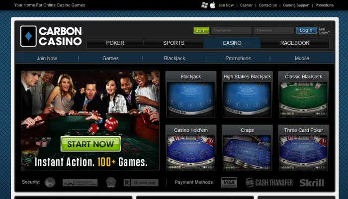 Carbon Casino Review Header