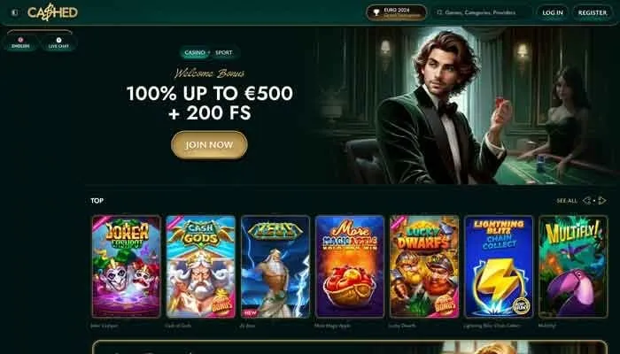 Cashed Casino Review Header