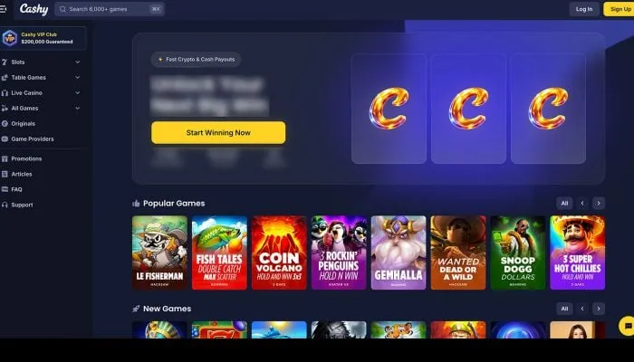 Cashy Casino Review Header