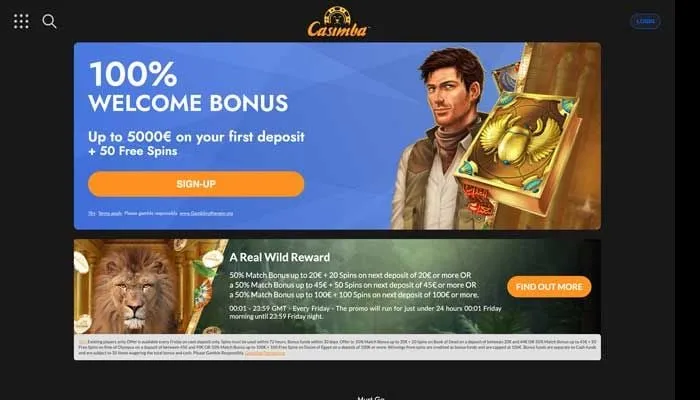 Casimba Casino Review Header