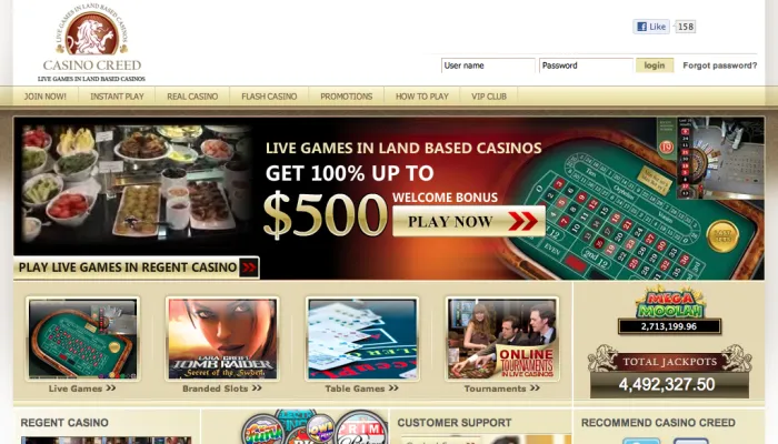 Casino Creed Review Header