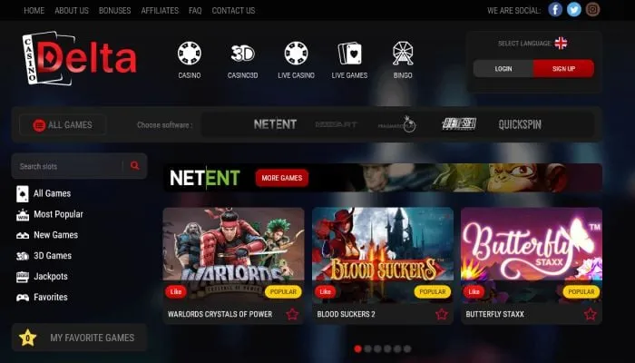 Casino Delta Review Header