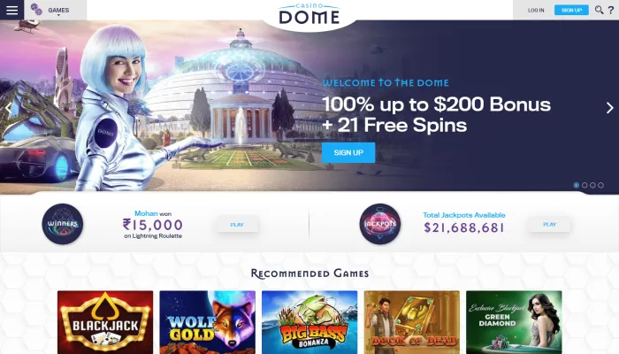 Casino Dome Review Header