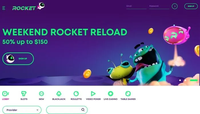 Casino Rocket Review Header
