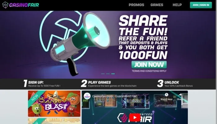 CasinoFair Review Header