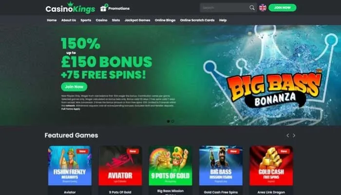 CasinoKings Review Header
