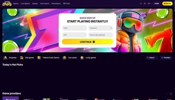 Casinoloots Casino Review Header