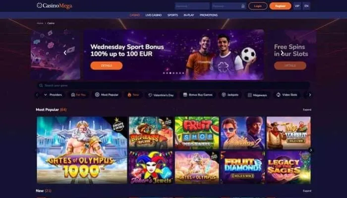 CasinoMega Review Header