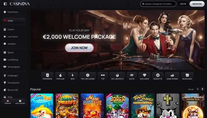 Casinova Casino Review Header