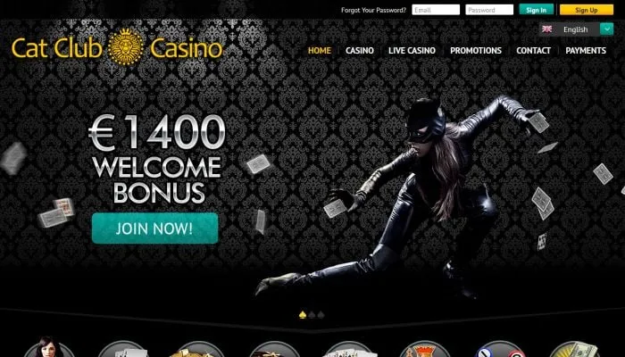 Cat Club Casino Review Header