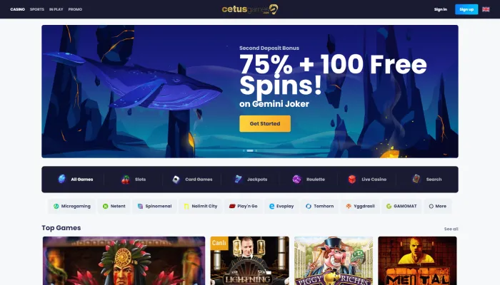 Cetusgames Casino Review Header