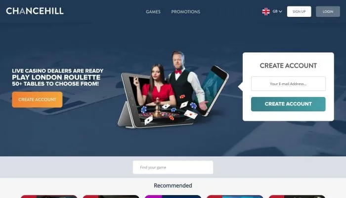 Chance Hill Casino Review Header