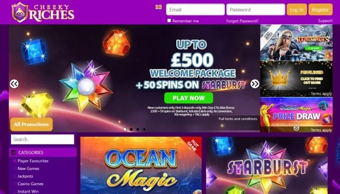 Cheeky Riches Casino Review Header