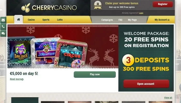 Cherry Casino Review Header