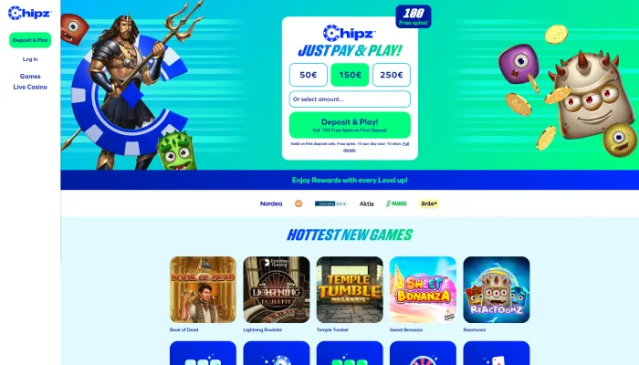 Chipz Casino Review Header