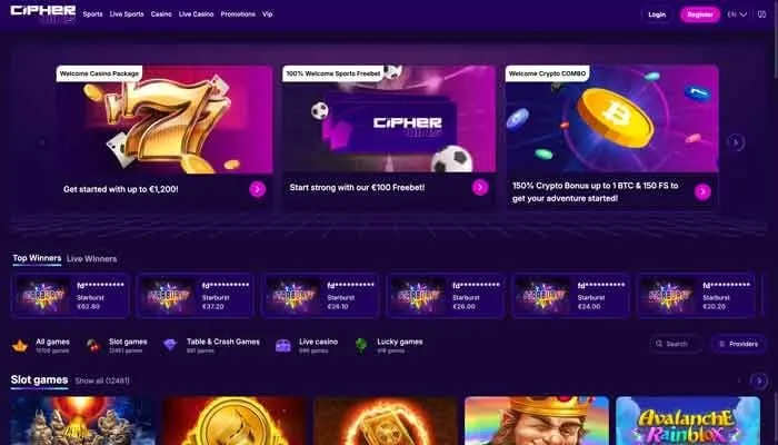 Cipherwins Casino Review Header