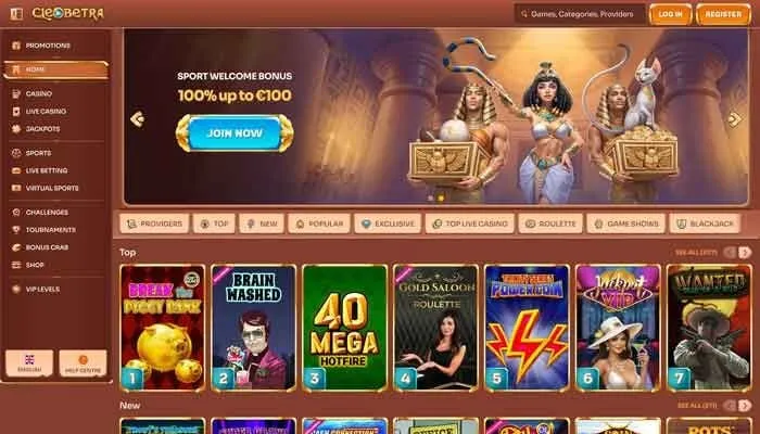 Cleobetra Casino Review Header