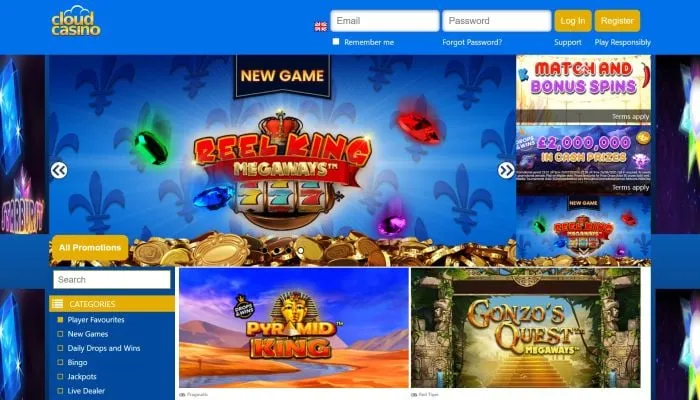 Cloud Casino Review Header
