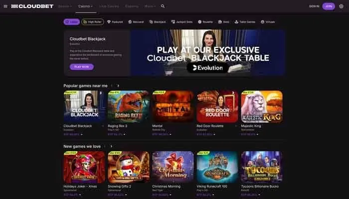 Cloudbet Casino Review Header