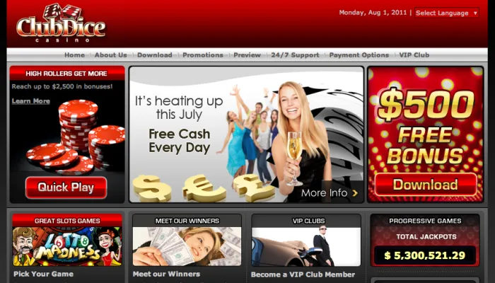 Club Dice Casino Review Header