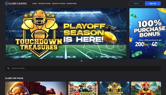 Clubs Casino Review Header