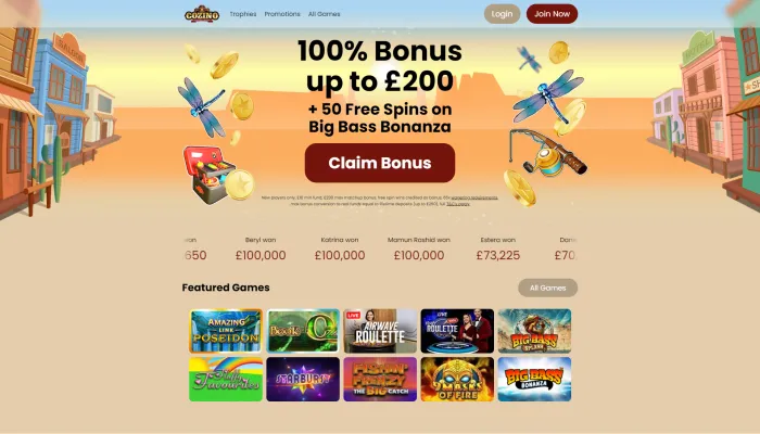 Cozino Casino Review Header