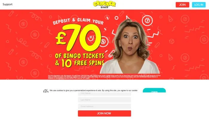 CrackerBingo Casino Review Header