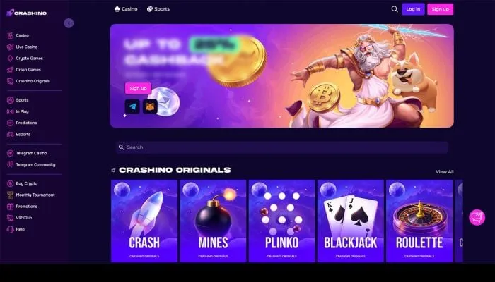 Crashino Casino Review Header