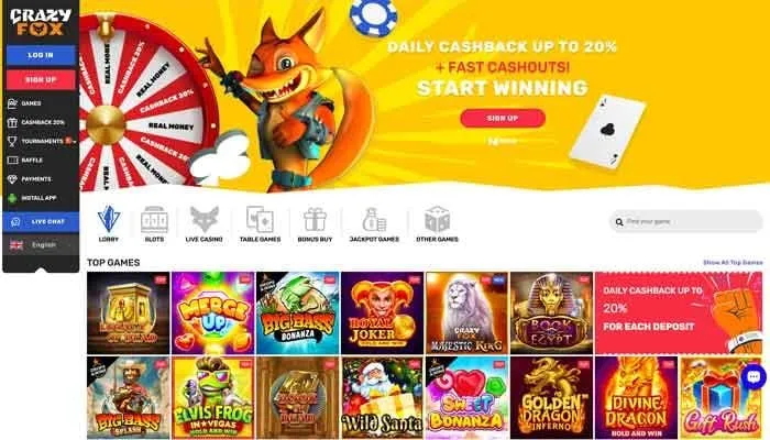 Crazy Fox Casino Review Header