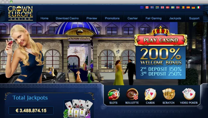 Crown Europe Casino Review Header