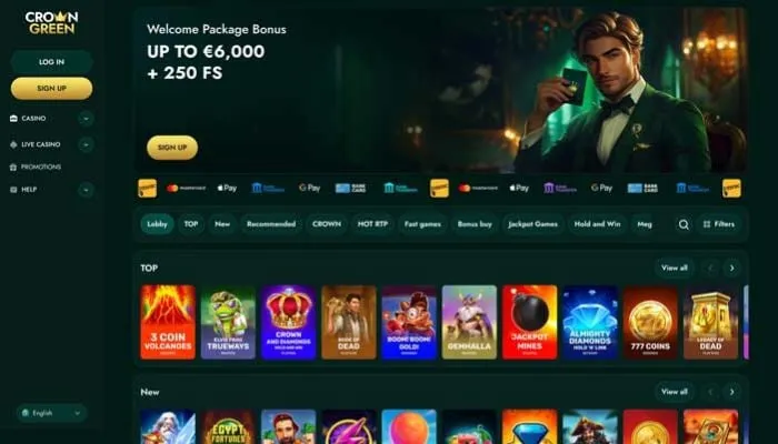 Crowngreen Casino Review Header
