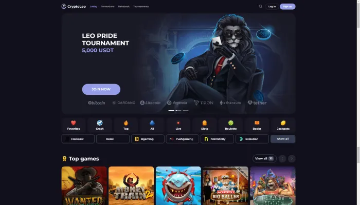 CryptoLeo Casino Review Header
