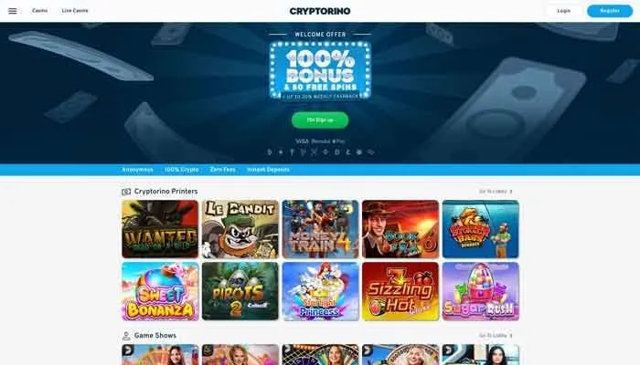 Cryptorino Casino Review Header
