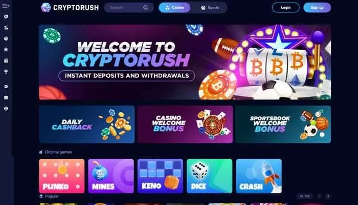 Cryptorush Casino Review Header