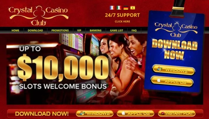 Crystal Casino Club Review Header