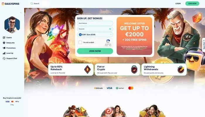 Dailyspins Casino Review Header