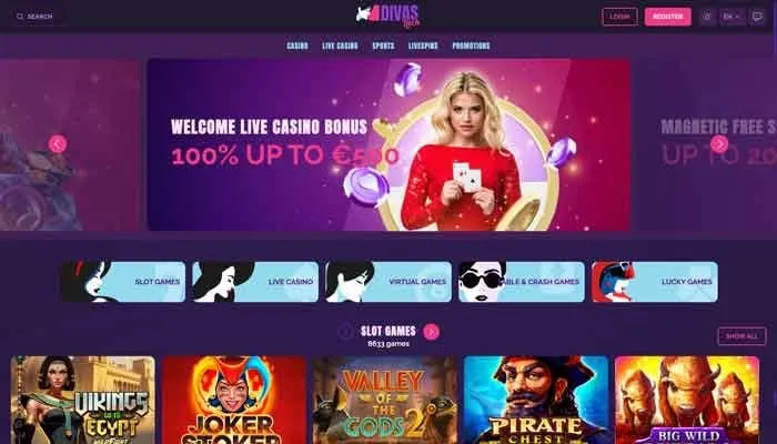 Divas Luck Casino Review Header