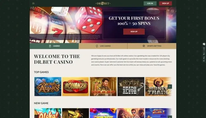 Dr.Bet Casino Review Header