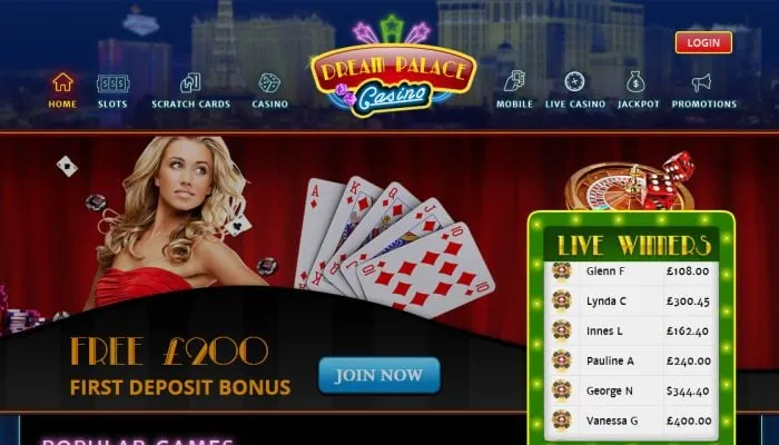 Dream Palace Casino Review Header
