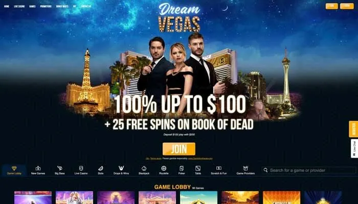 Dream Vegas Casino Review Header