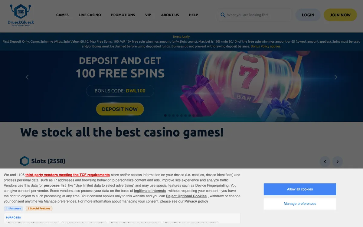 DrueckGlueck Casino Review Header
