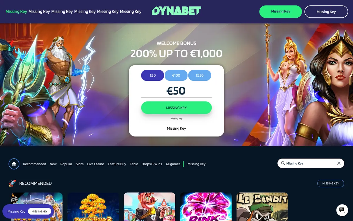 Dynabet Casino Review Header